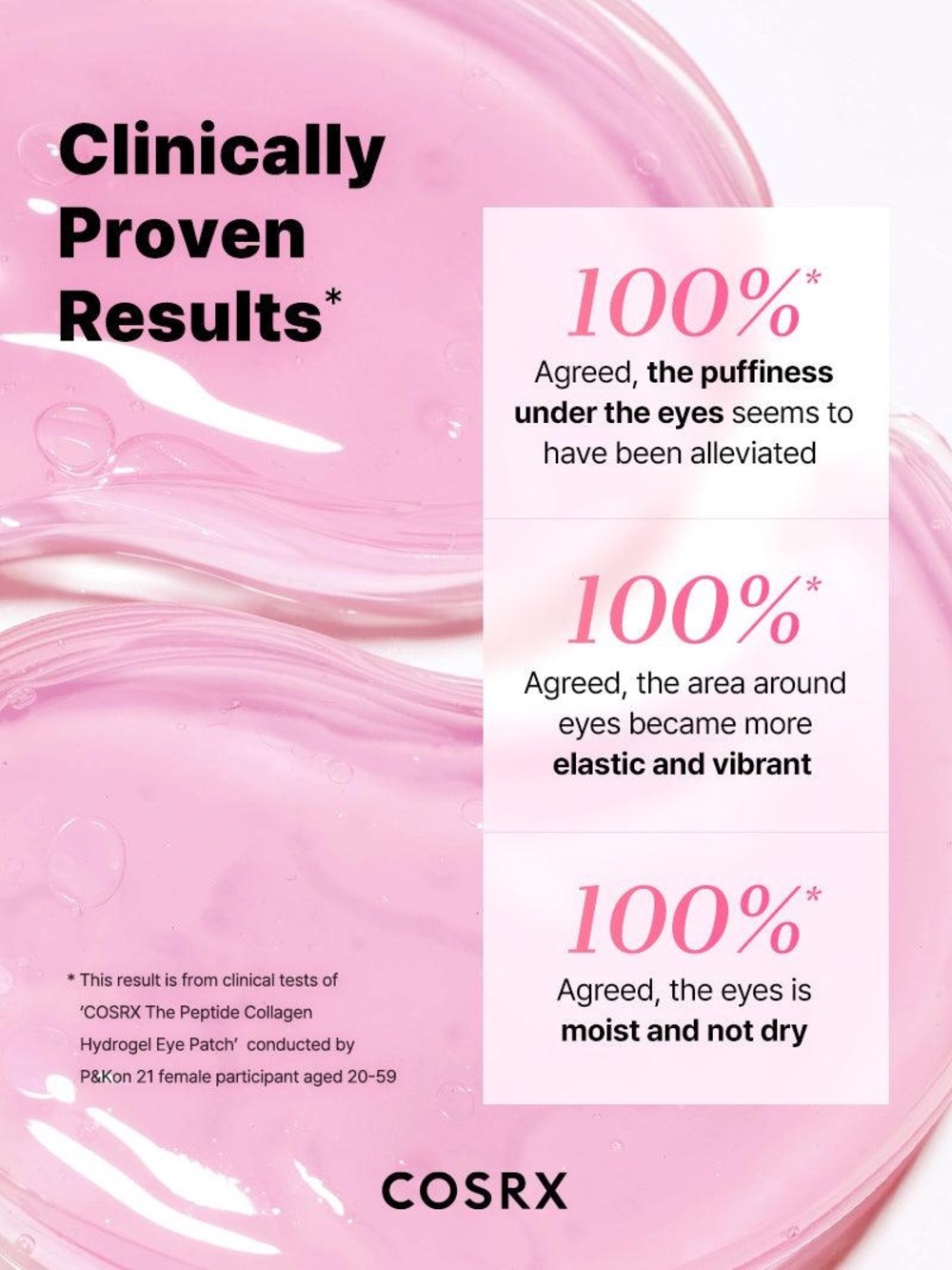COS Pink Hydrogel Eye Patch – Soothing Gel Treatment